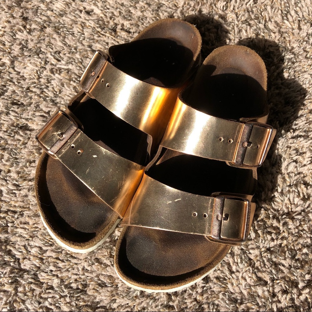 Rose Gold Birkenstock Arizona